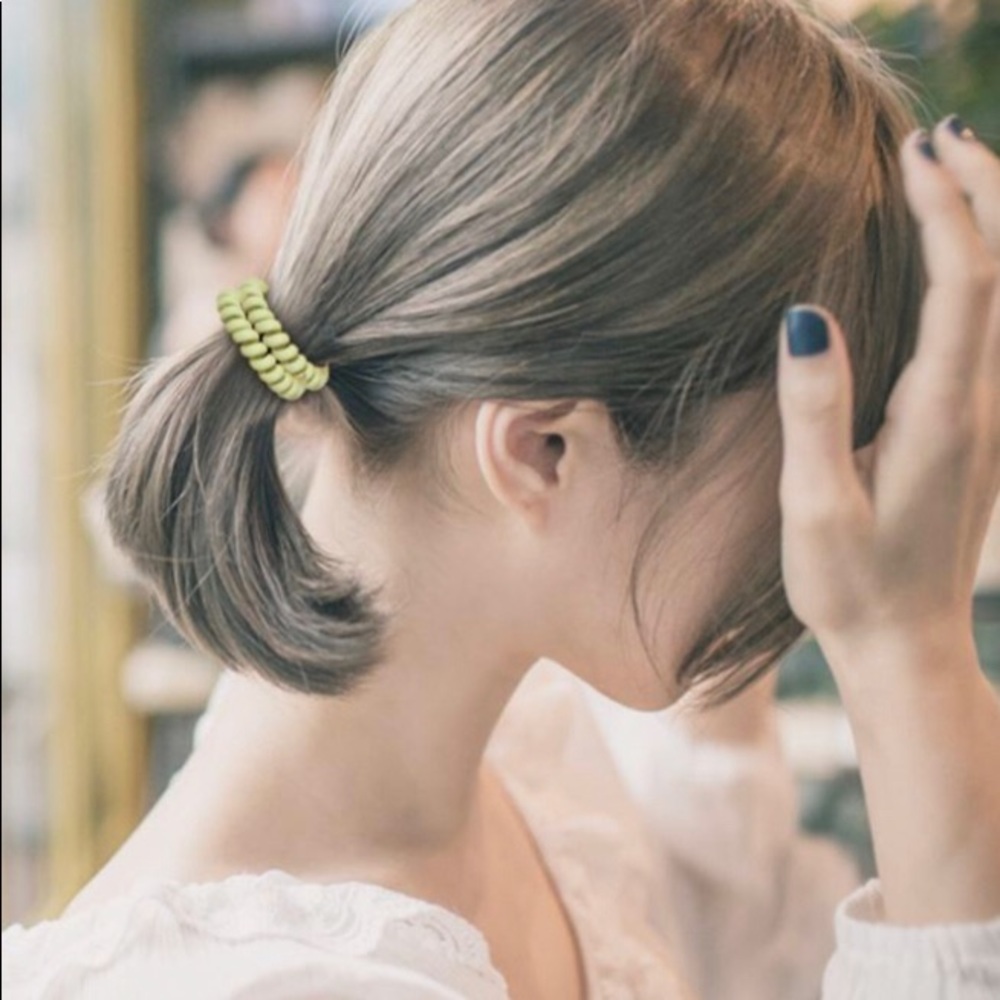 Silver Wire Telephone Cord Hair Ties